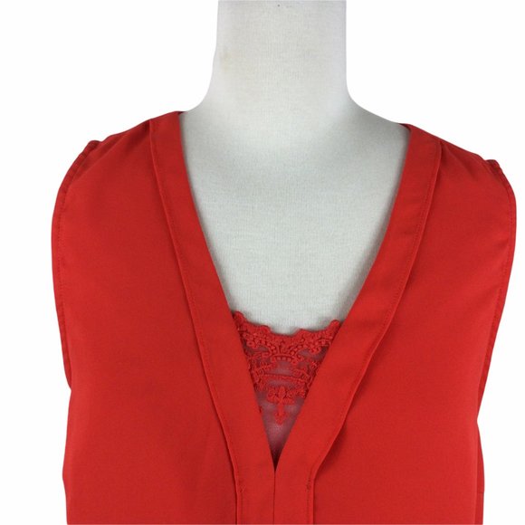 Skies are Blue Deep Peach Layered Tank, Medium - Picture 3 of 8